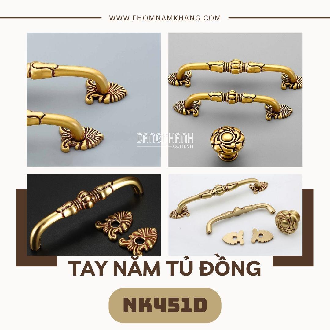 Tay nắm tủ cổ điển chất liệu đồng cao cấp NK451D | Zalo 0901 196 552