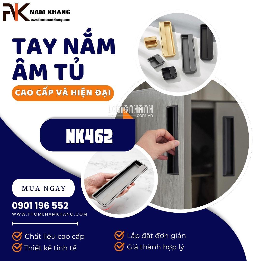 Tay nắm tủ cao cấp thiết kế lắp đặt âm hiện đại NK462 | Zalo 0901 196 552