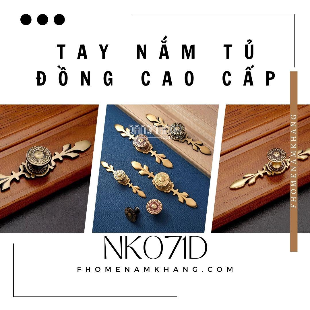 Tay nắm tủ đồng cao cấp NK071D | Zalo 0901 196 552