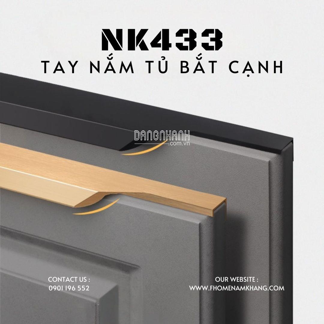 Tay nắm tủ thanh dài bắt cạnh NK433 | Zalo 0901 196 552