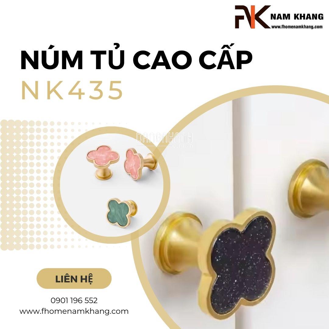 Núm cửa tủ đồng dạng cỏ 4 lá NK435 | Zalo 0901 196 552