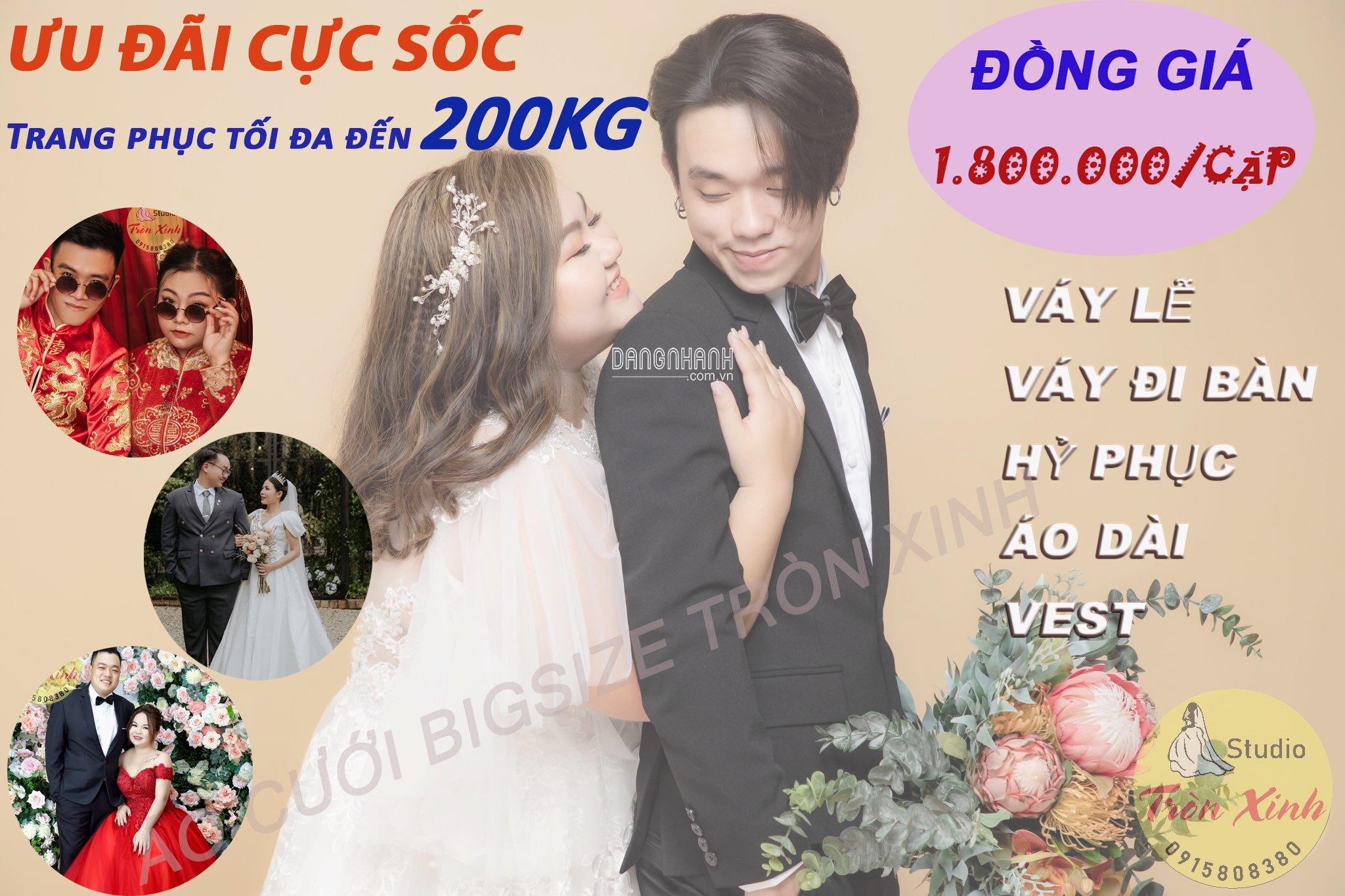gói chụp ảnh cưới đang khuyến mãi tại nhà tròn xinh