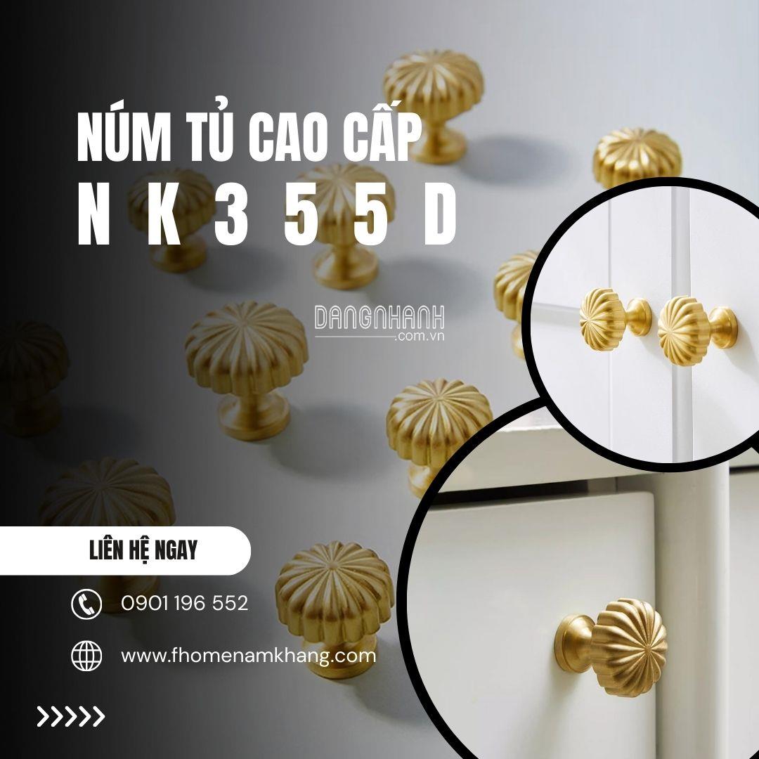 Núm tủ đồng cao cấp dạng cánh hoa NK355D | Zalo 0901 196 552