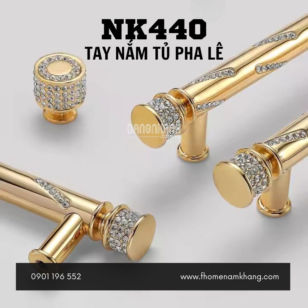 Tay nắm tủ phối đá pha lê cao cấp NK440 | Zalo 0901 196 552