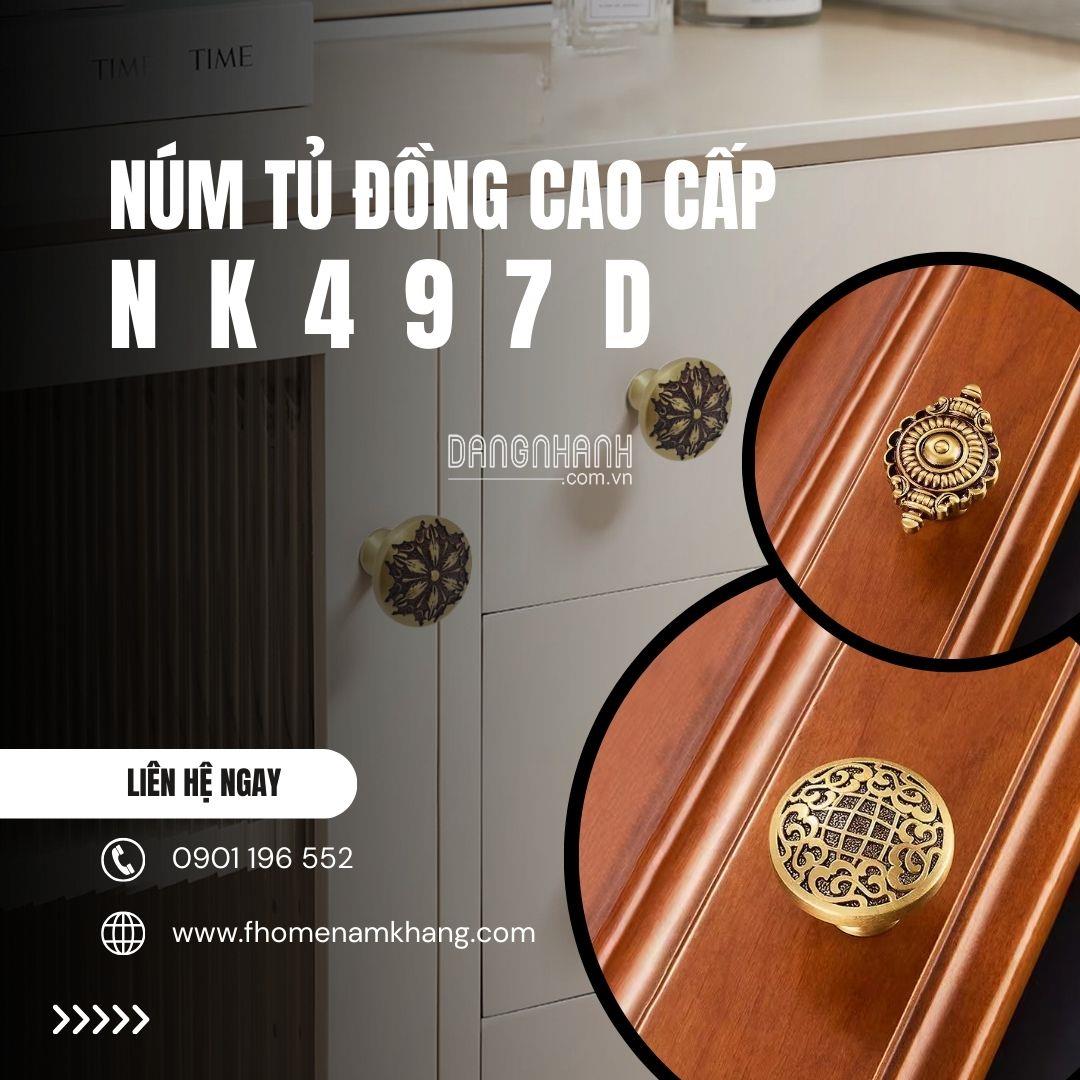 Tay nắm tủ đồng cổ điển NK499D | Zalo 0901 196 552