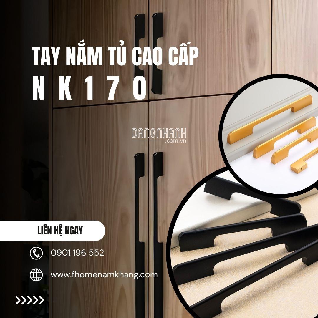 Tay nắm cửa tủ quần áo dạng thanh dài NK170 | Zalo 0901 196 552