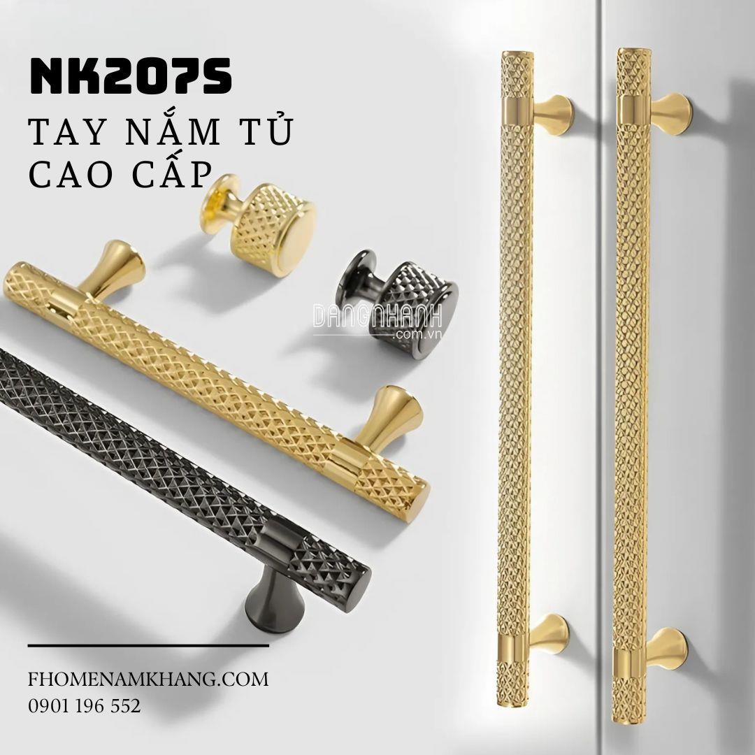 Tay nắm tủ kiểu thanh tròn bóng NK207T | Zalo 0901 196 552