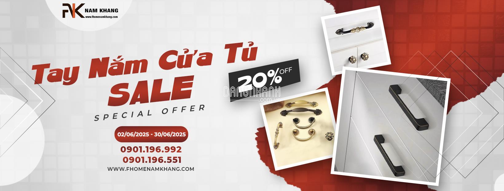 Tay nắm cửa tủ cao cấp - Ưu đãi 20% chỉ có tại F-Home Nam Khang