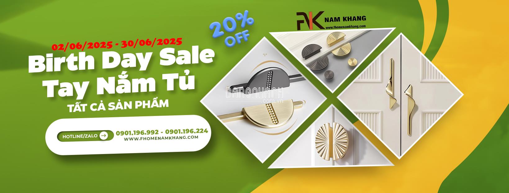 Nhận ngay ưu đãi 20% - Tay nắm tủ cao cấp tại F-Home Nam Khang