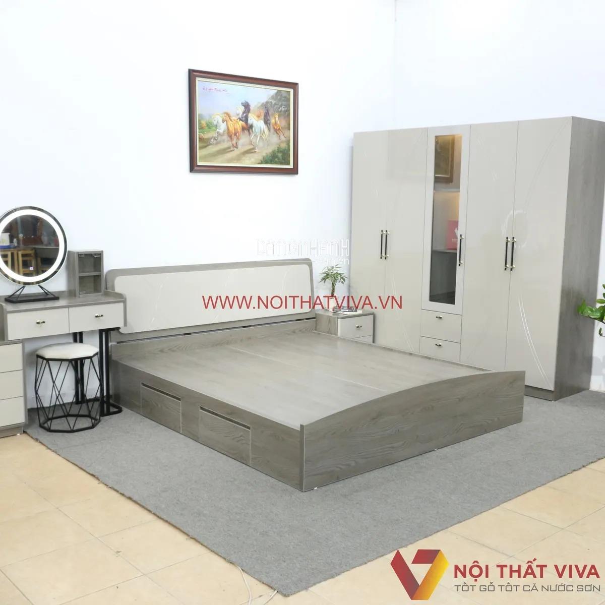 Combo Phòng Ngủ Hiện Đại Gỗ Tự Nhiên Và Gỗ MDF