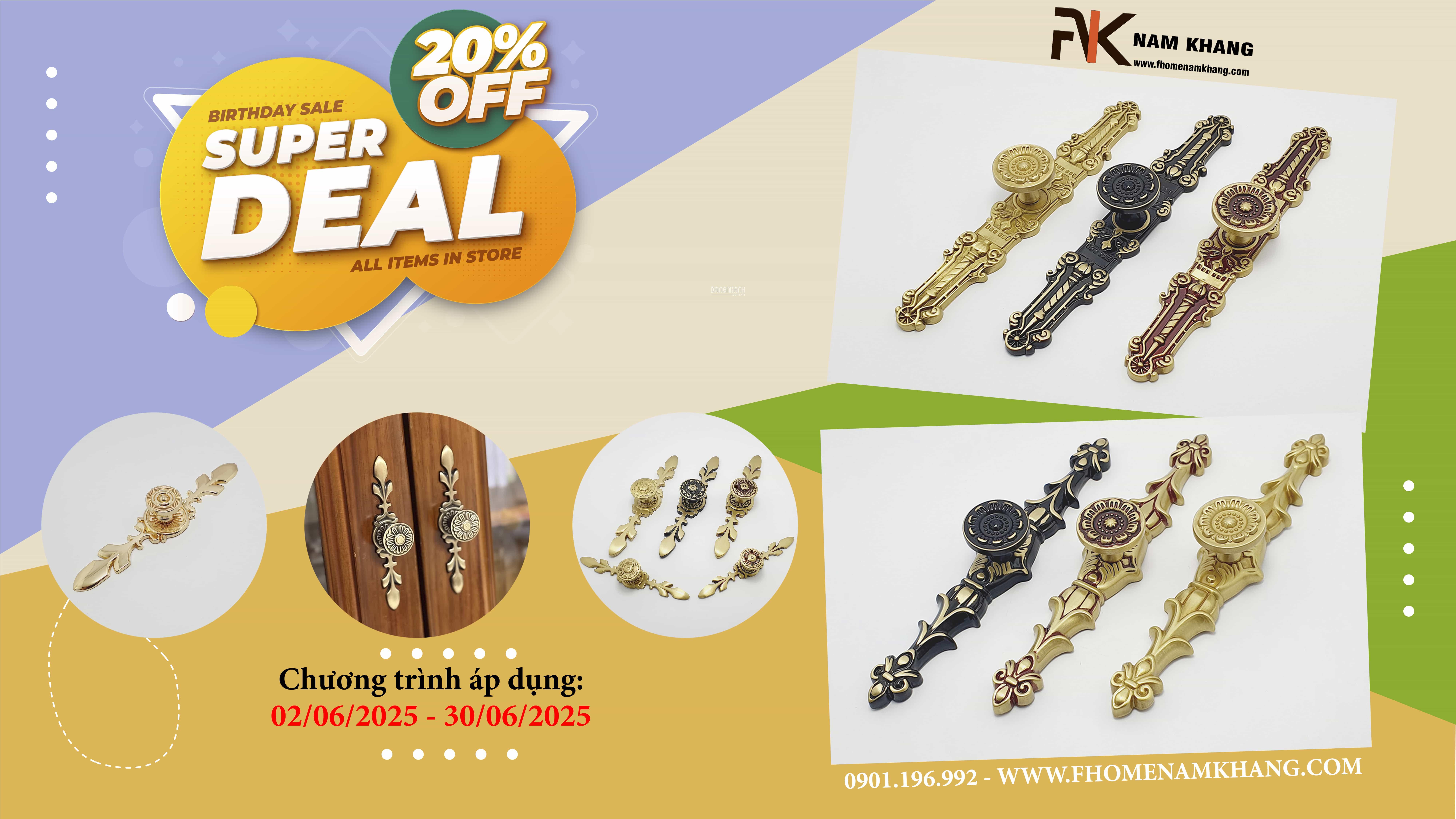 Birthday Sale - Rước ngay tay nắm tủ đẹp như mơ