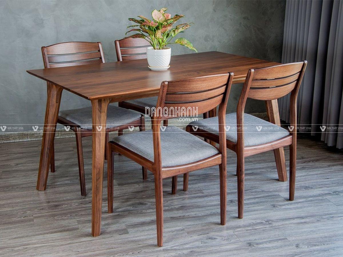 Top 10+ mẫu bàn ăn gỗ óc chó cao cấp, đẹp ấn tượng cho phòng ăn