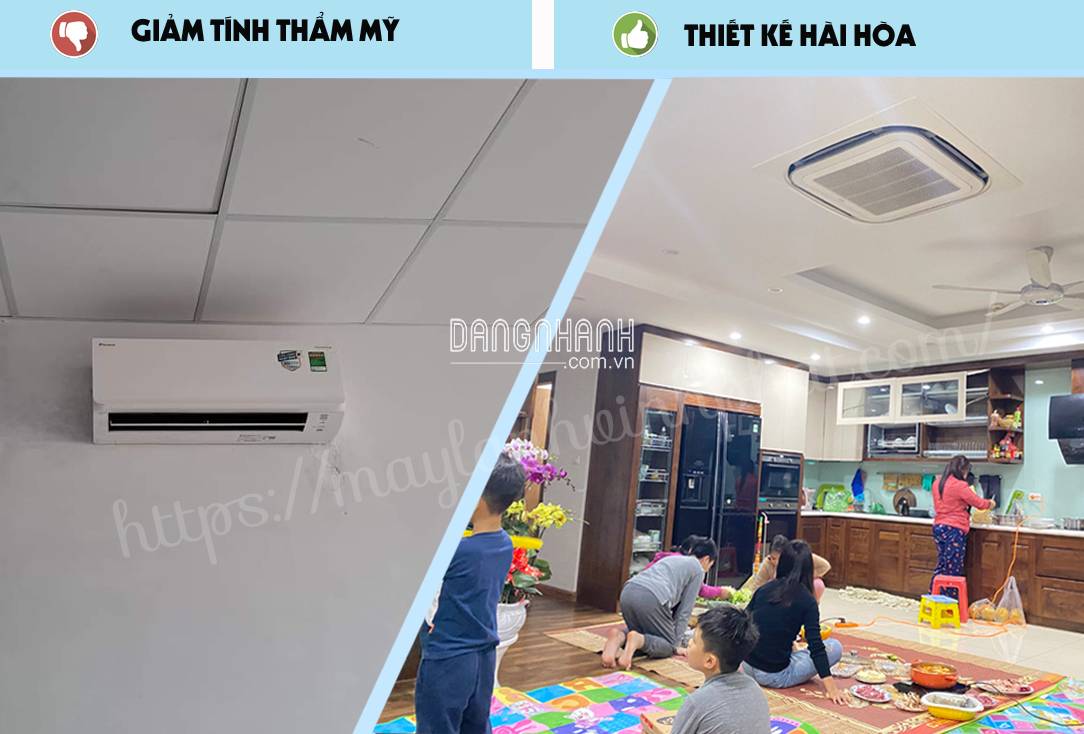 Tìm hiểu chi tiết điểm khác biệt giữa máy lạnh treo tường và máy lạnh âm trần