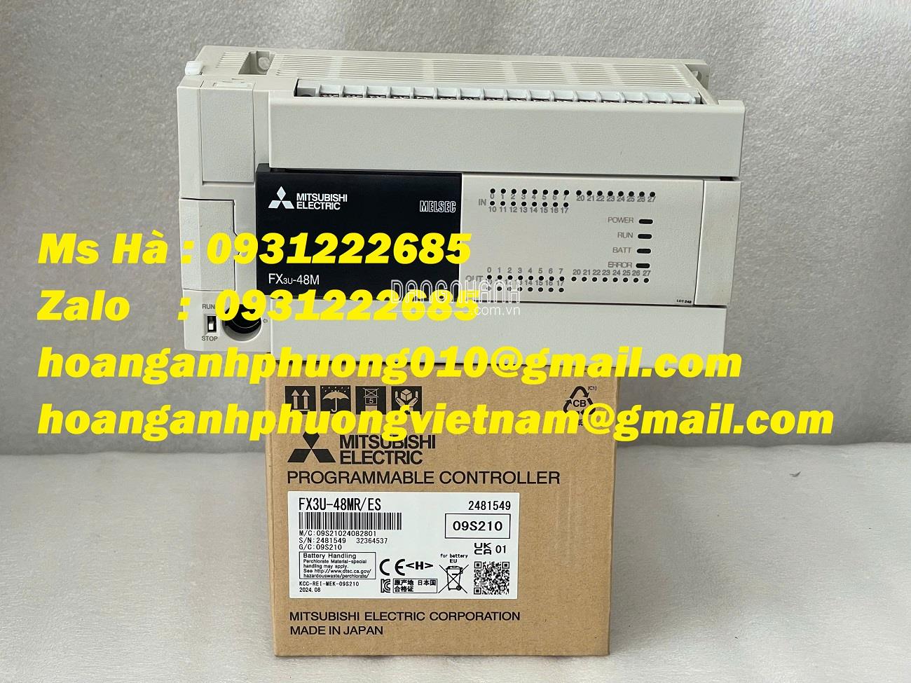 PLC mitsubishi FX3U-48MR/ES, điều khiển Relay, encoder, CC-Link