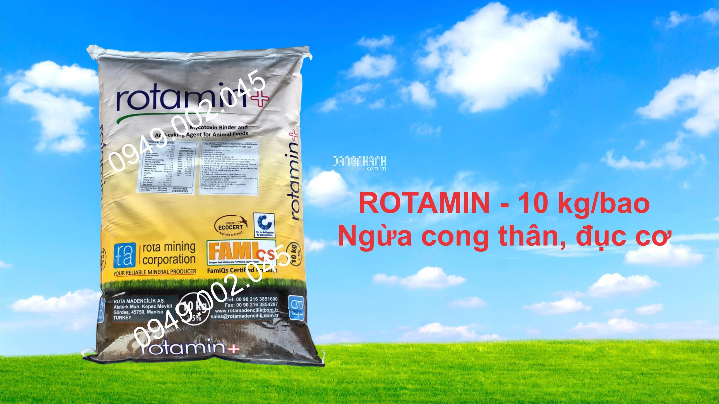 Rotamin - Khoáng trộn, khoáng tạt ngừa cong thân, đục cơ