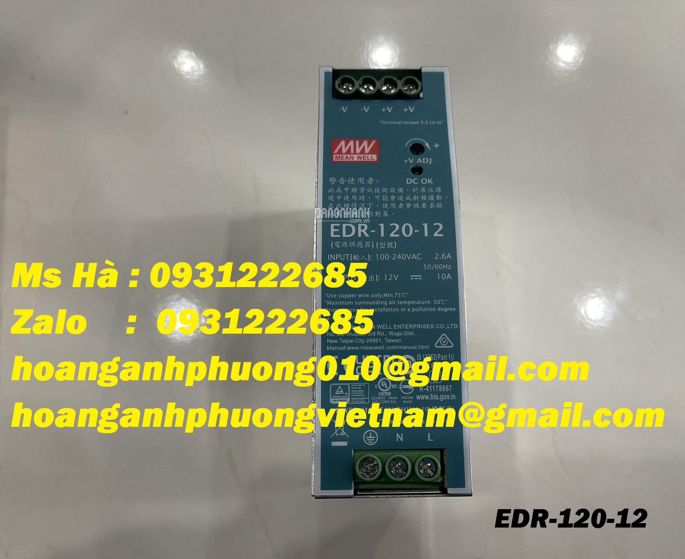 EDR-120-12 meanwell - bộ cấp nguồn 120W - bảo hành 12 tháng 