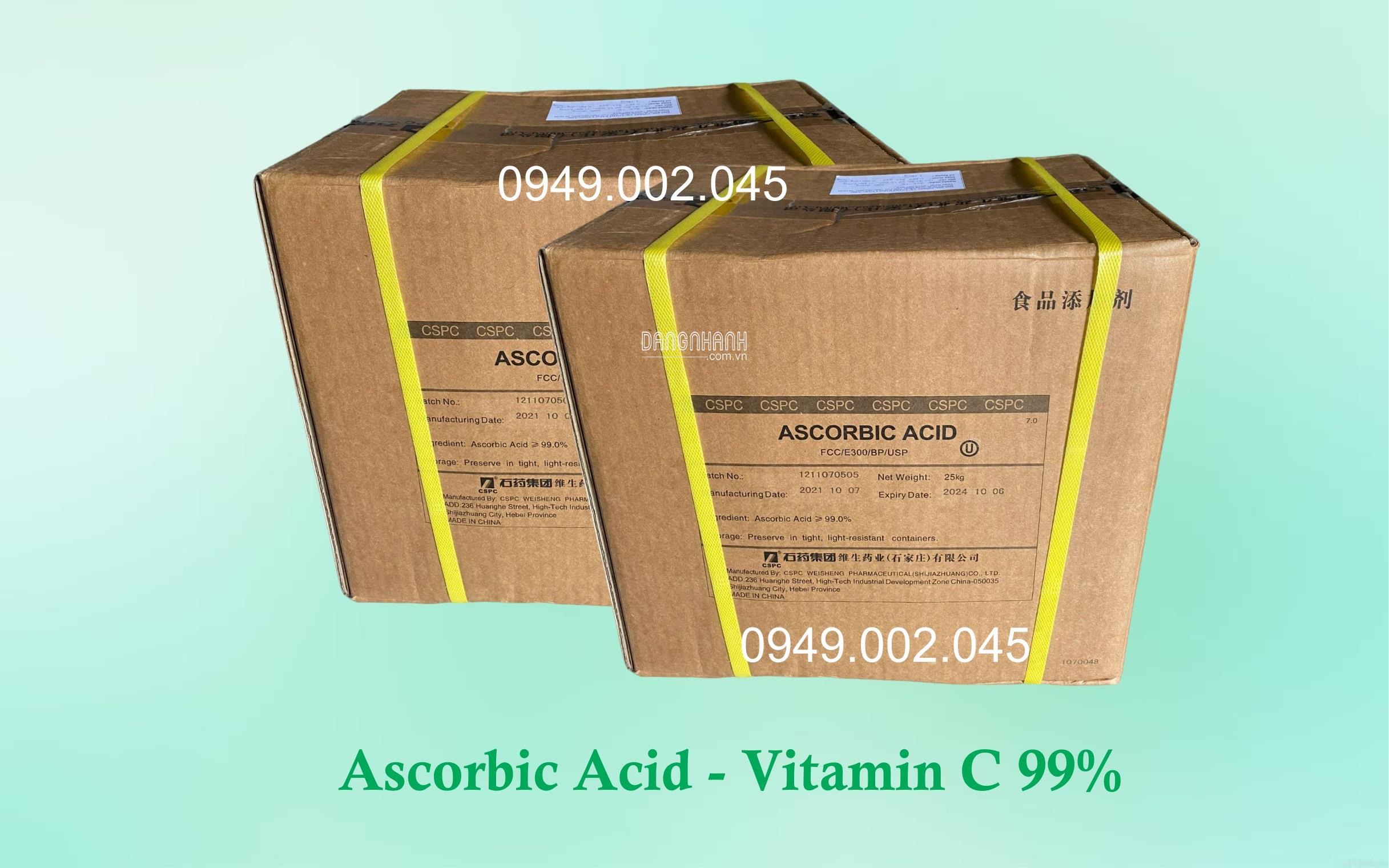 Ascorbic Acid - Nguyên liệu vitamin C 99% tăng đề kháng tôm cá