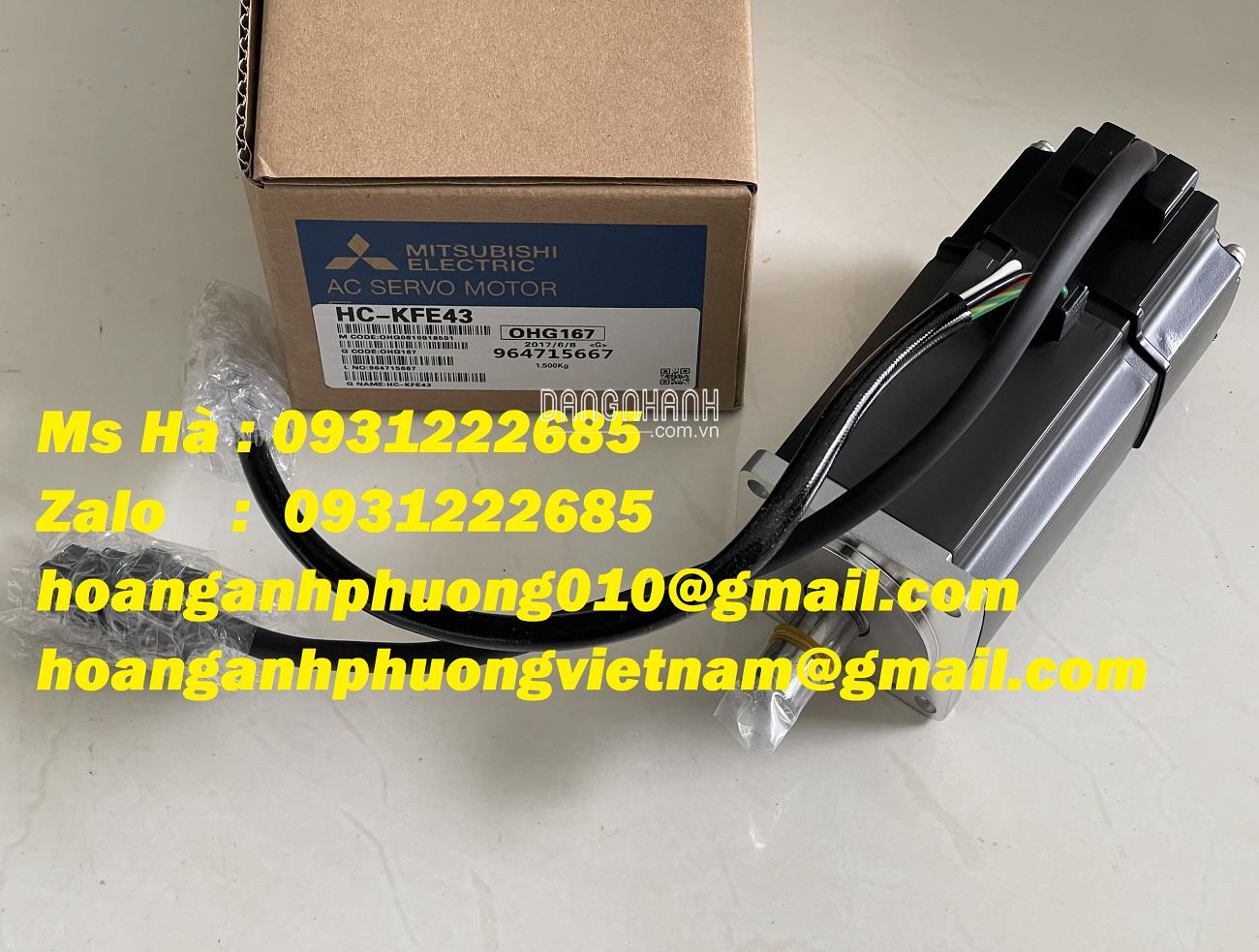 HC-KFE43 | động cơ công suất 400W mitsubishi | độ chính xác cao 