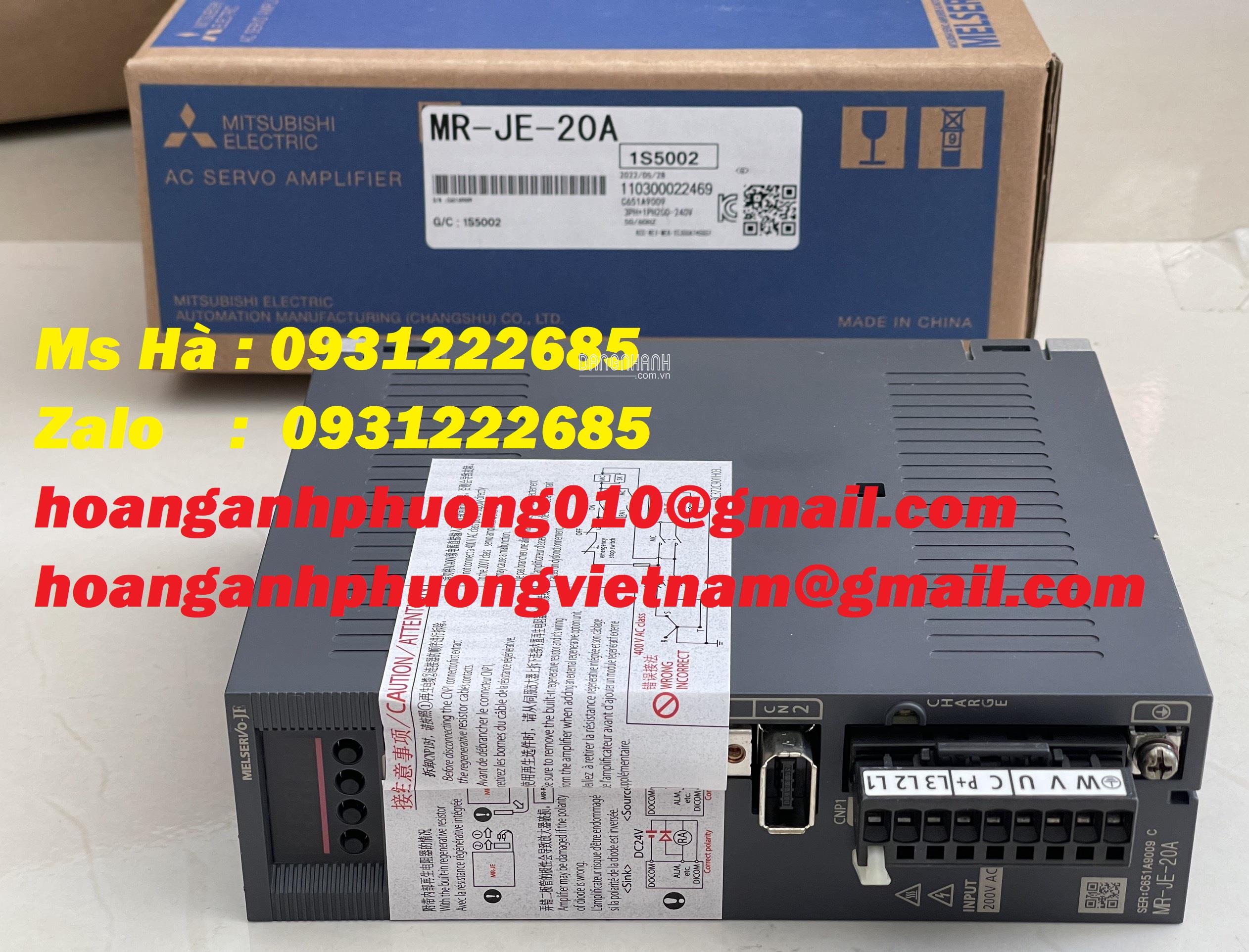 Amplifier mitsubishi MR-JE-20A điều khiển tốc độ cao - chính xác 