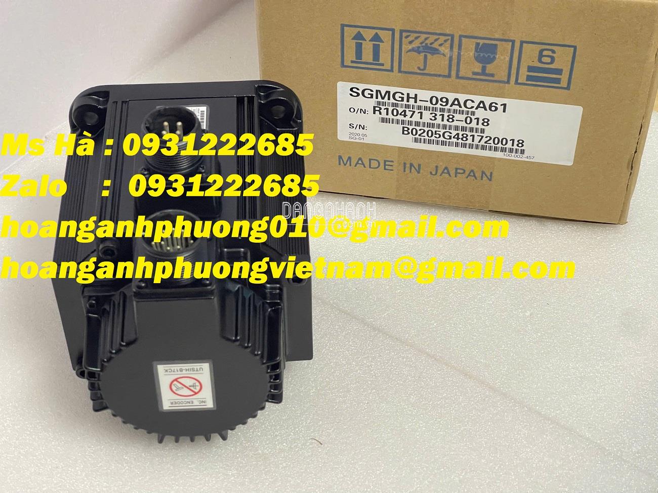 Motor điều khiển chính xác SGMGH-09ACA61 yaskawa 850W