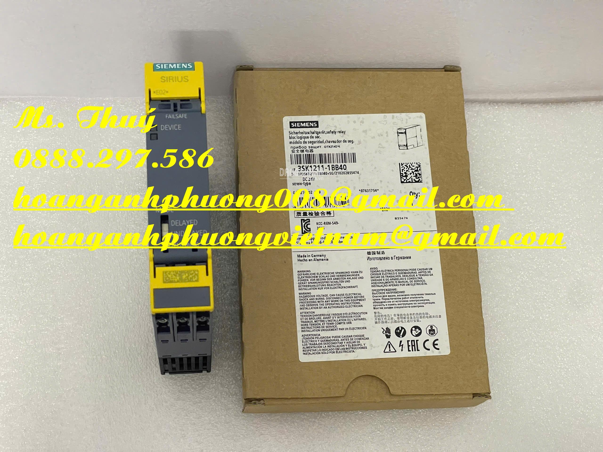 Safety Relay Siemens 3SK1211-1BB40 - Hàng mới 100%
