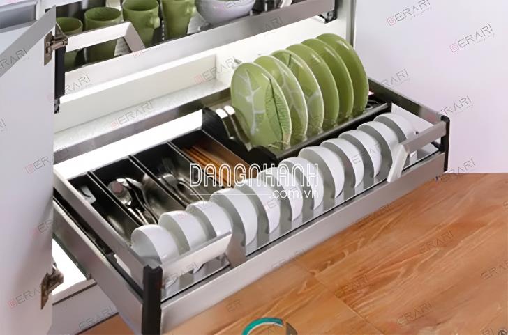 Kệ Inox Để Chén Bát Dạng Hộp Phù Hợp Lắp Trong Học Kéo Nhà Bếp